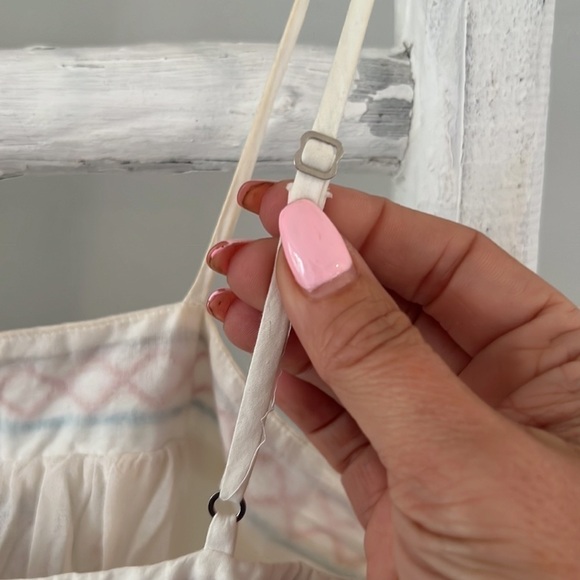 BCBG Maxazria boho embroidered tiered peasant prairie sundress small - Picture 10 of 11